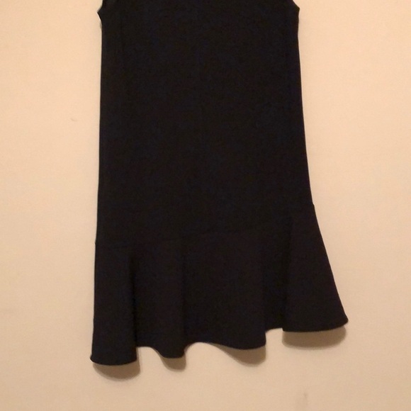 Aqua black dress with asymmetrical hem. Sz M - Picture 6 of 7